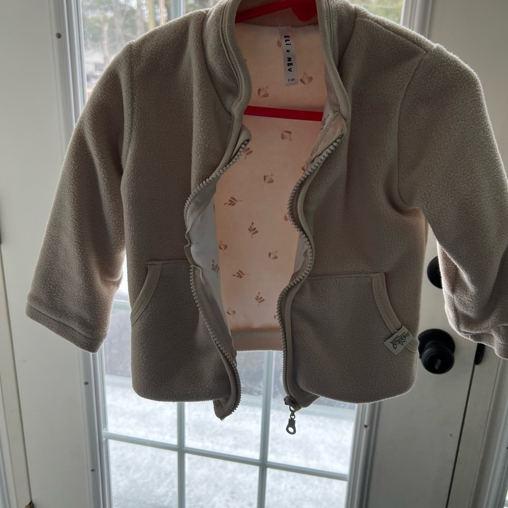 Beige Kids Fleece Jacket